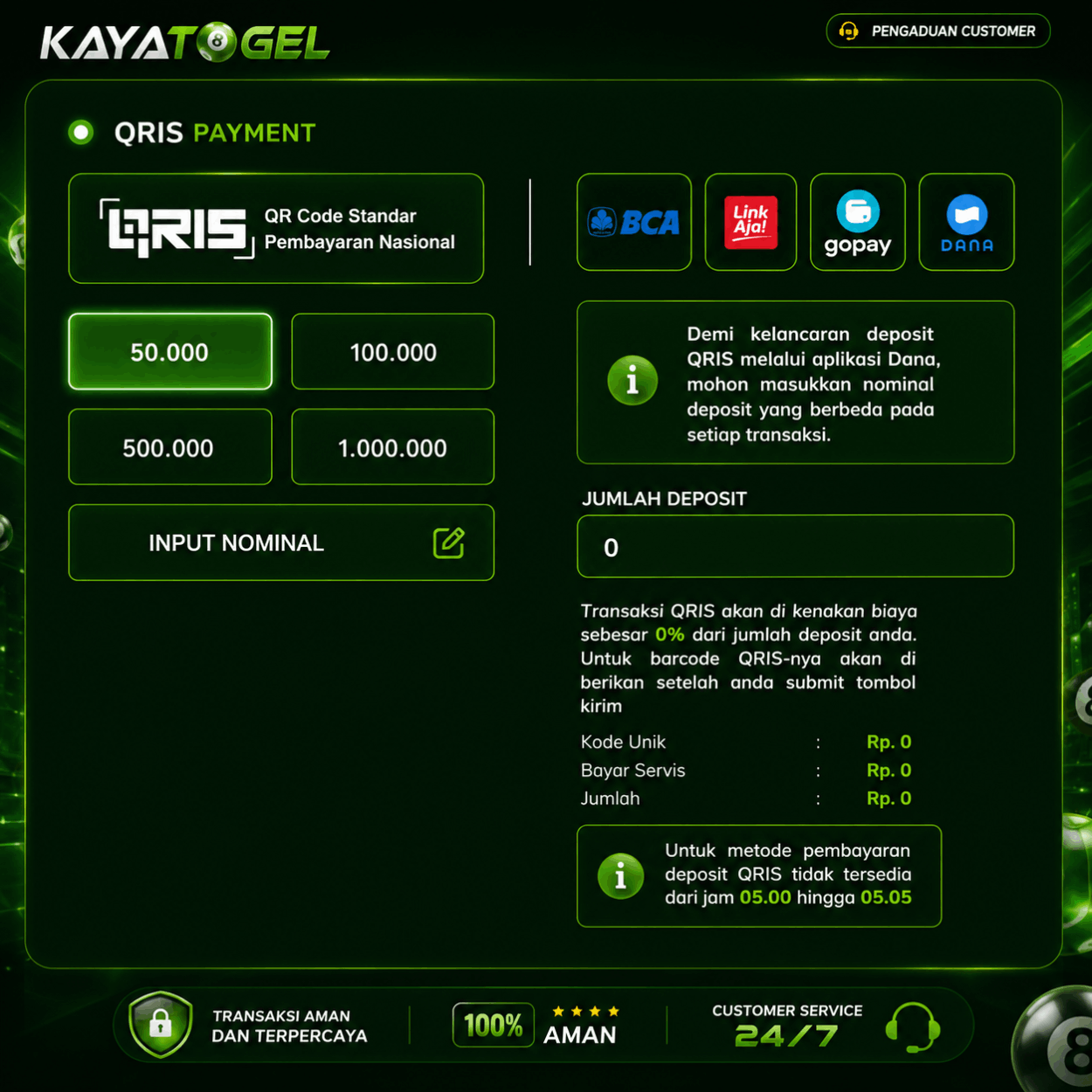 Deposit Kayatogel